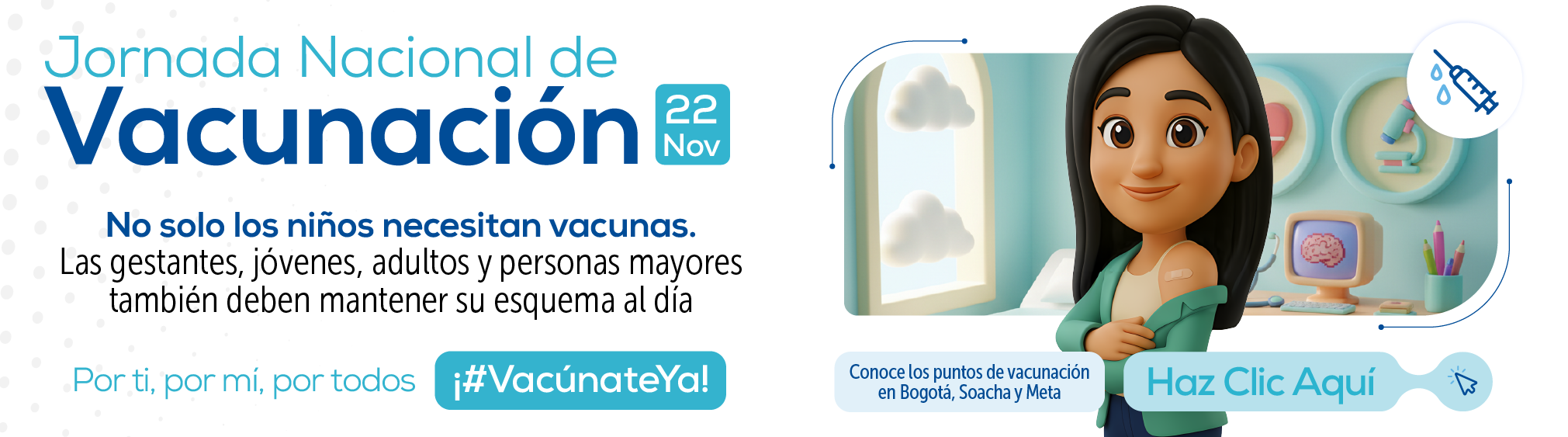 banner informativo sobre la vacunación