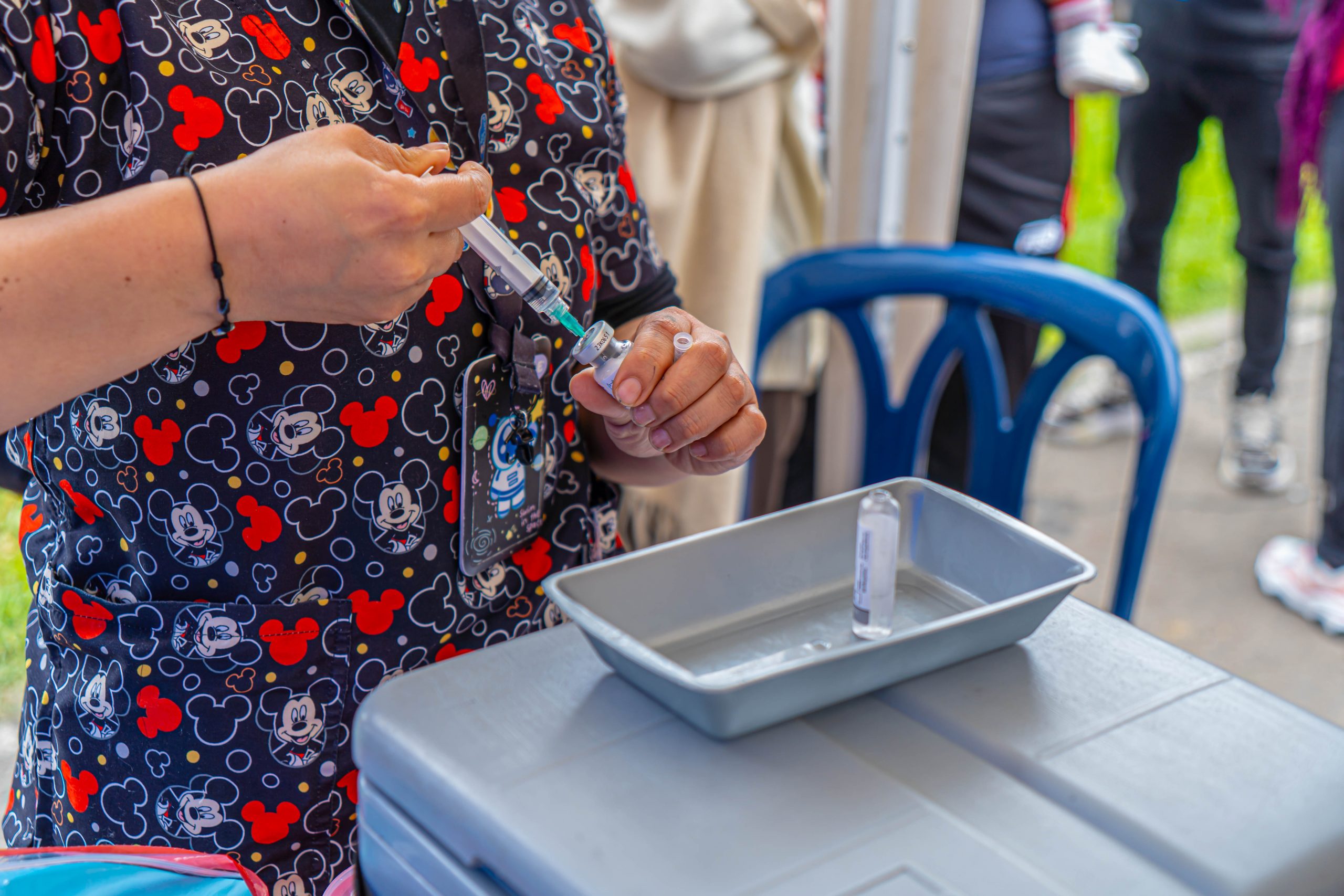 Pie de foto: Jornada de vacunación de Capital Salud
