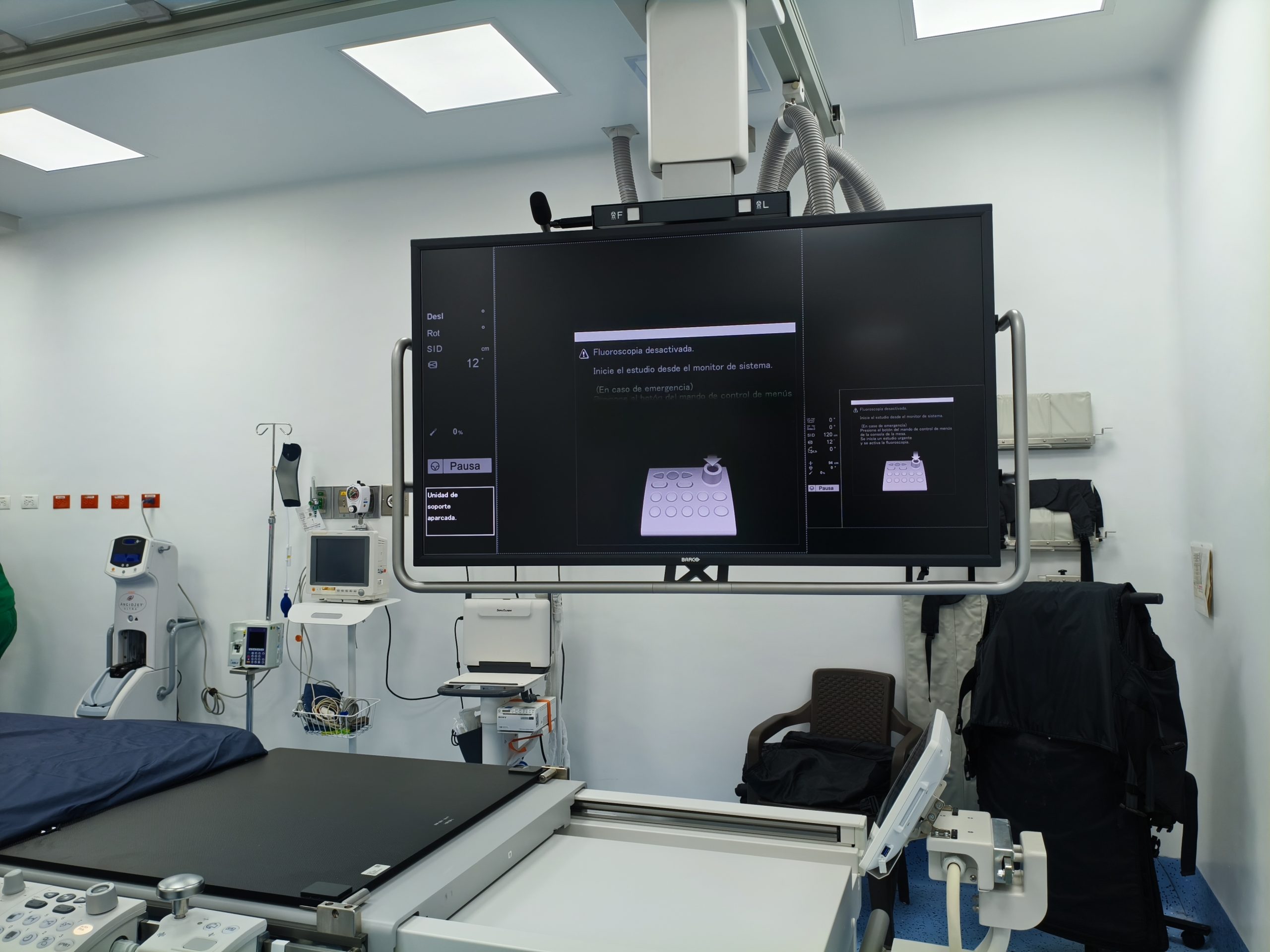 Imágenes del angiógrafo del Hospital de Kennedy.