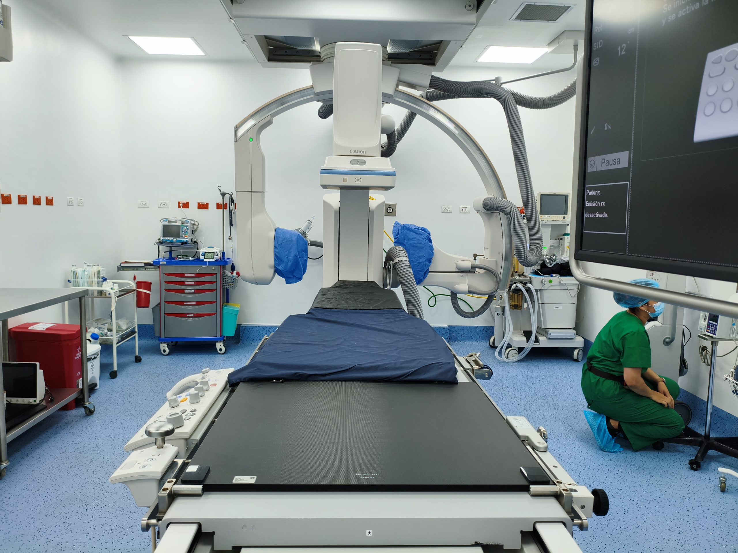 Imágenes del angiógrafo del Hospital de Kennedy.