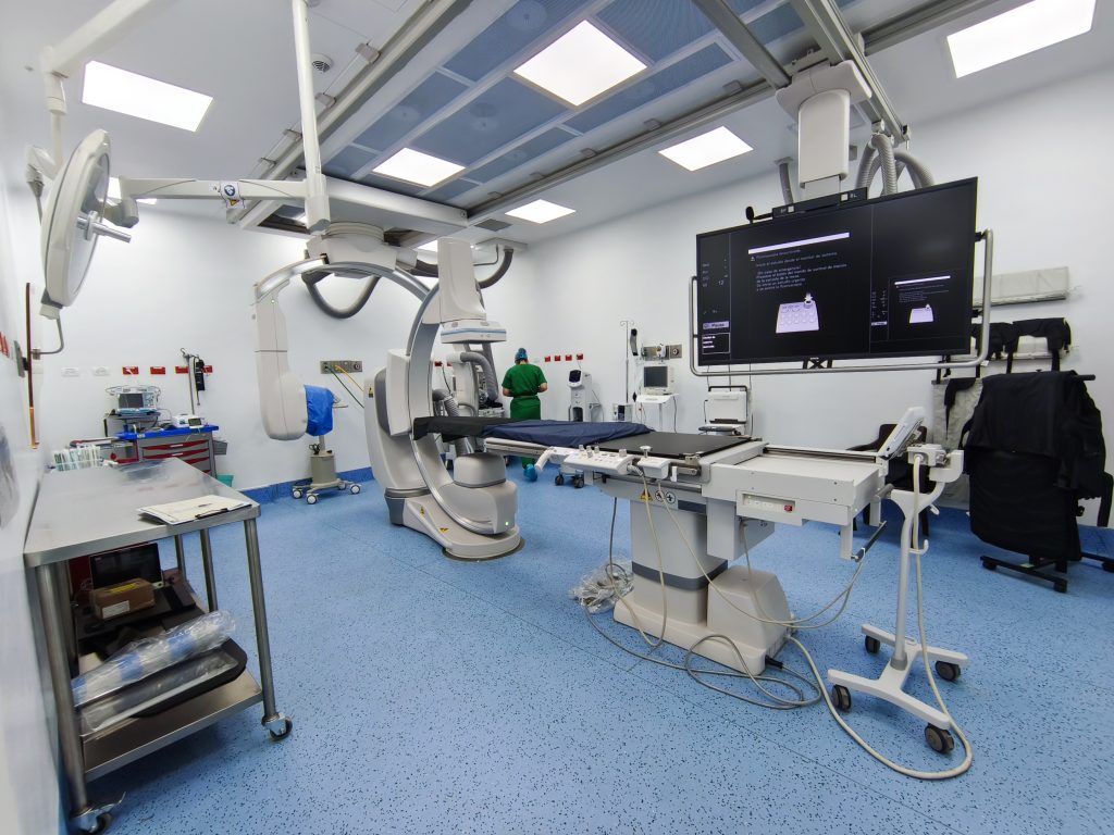 Imágenes del angiógrafo del Hospital de Kennedy.