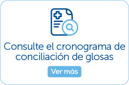 botón para consultar el cronograma de conciliación de glosas