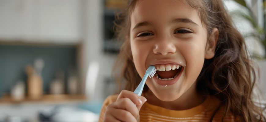 imagen de niño cepillando sus dientes.